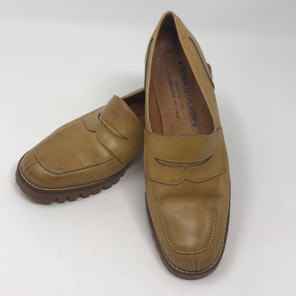Donald J. Pliner Light Brown Leather Loafers - Picture 5 of 5